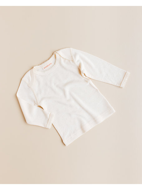 Unaduna Babyshirtje pointelle wol/zijde - munkki