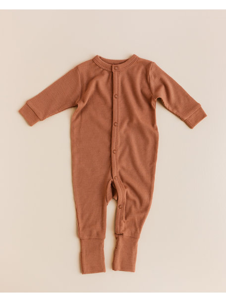 Unaduna Wollen jumpsuit 2 in 1 feet - siënna clay