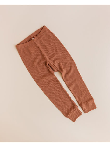 Unaduna Kinderlegging tiny rib wol - siënna clay