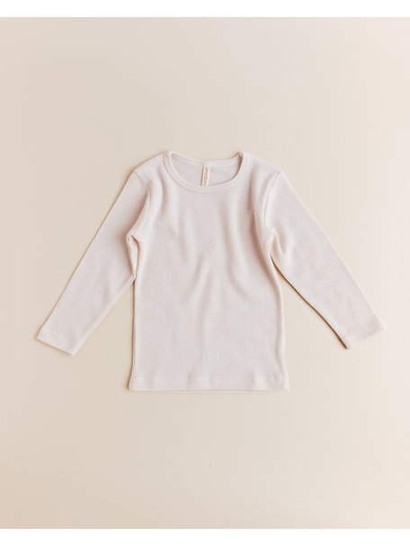 Unaduna Wollen longsleeve tiny rib - mazarin