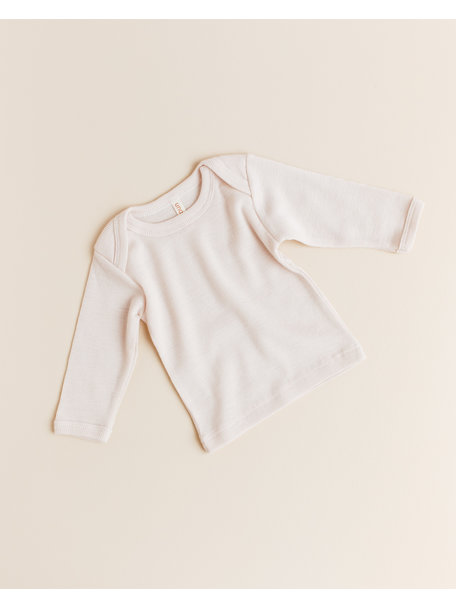 Unaduna Wollen baby shirtje tiny rib - mazarin