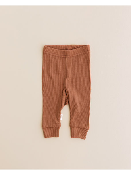 Unaduna Babylegging tiny rib wol - siënna clay