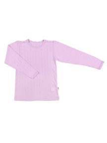 Joha Meisjes shirt wol/zijde ajour - roze