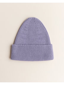 Hvid Dikke ribbeanie Fonzie - lilac