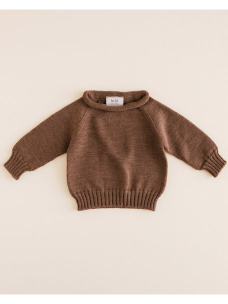 Hvid Wollen trui Georgette - mocha