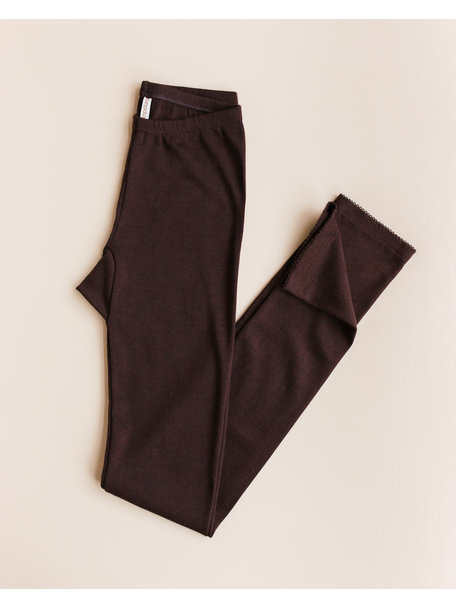 Unaduna Dames legging tiny rib wol - kladdkaka