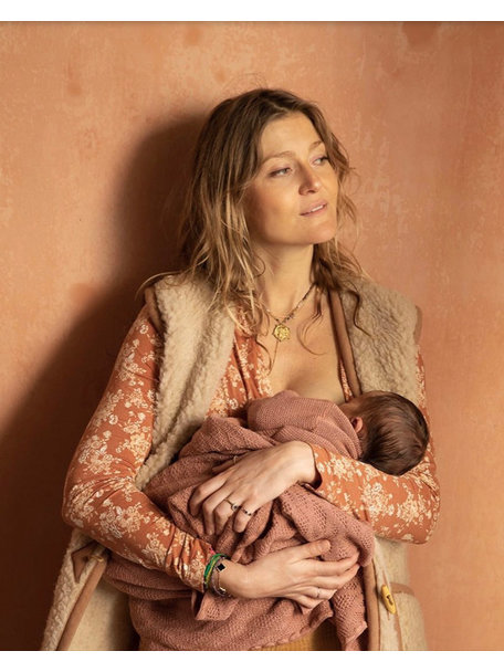 Disana Baby deken van wol - oud roze (exclusief bij Ziloen)