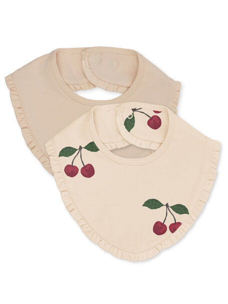 Konges Sløjd Bib (2 pack) - cherry/peach