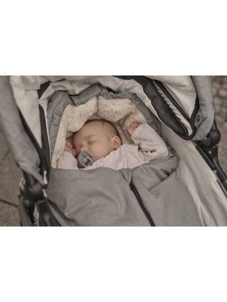 Naturkind Combi kinderwagen voetenzak zomer/winter - mottled grey