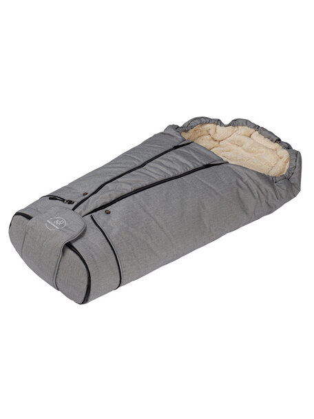 Naturkind Combi kinderwagen voetenzak zomer/winter - mottled grey