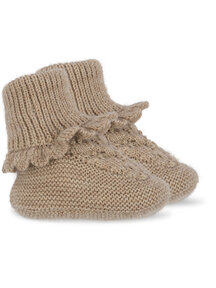 Konges Sløjd Booties tomama pointelle - beige