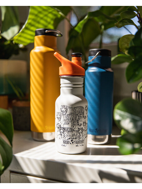 Klean Kanteen Kid Sport fles 355 ml - tijgers