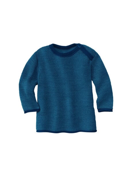 Disana Trui van merino wol - donkerblauw/lagoon