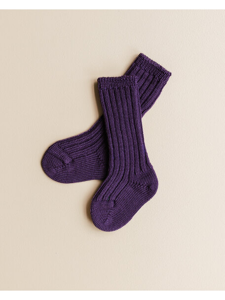 Grödo Dikke sokken van wol - paars
