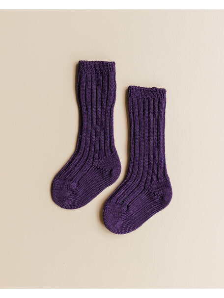 Grödo Dikke sokken van wol - paars
