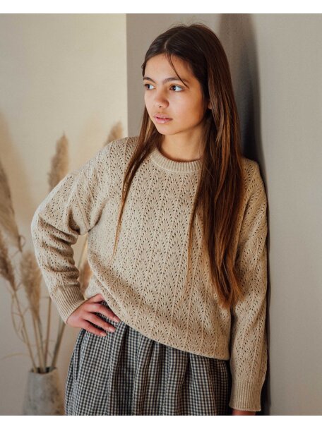 Matona Lace sweater - limestone