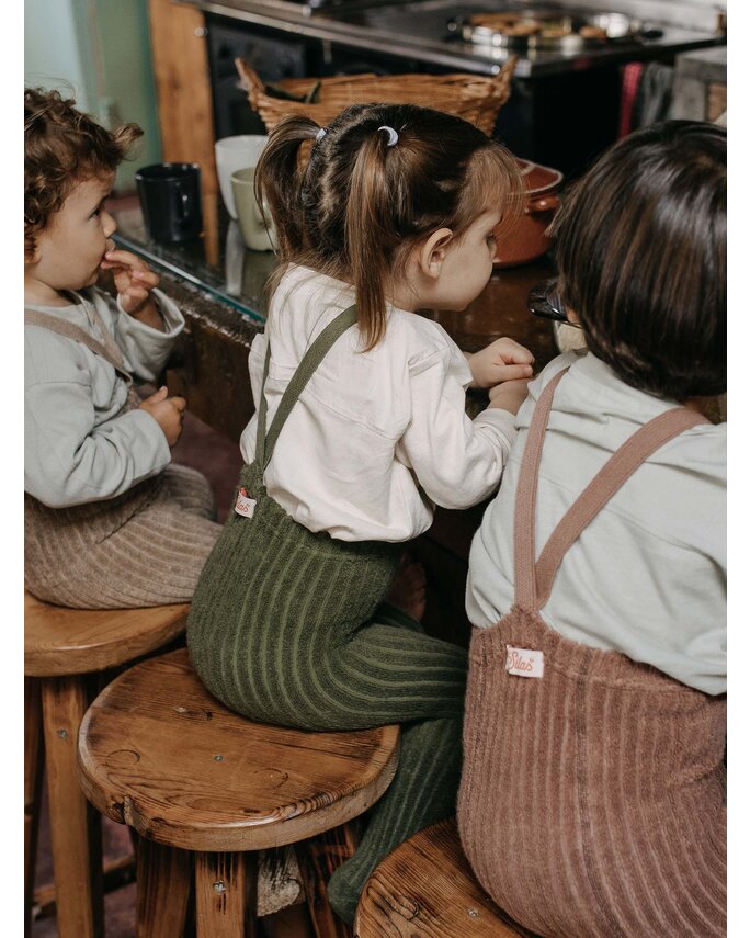 Teddy Granny Tights With Braces - Olive main image 1