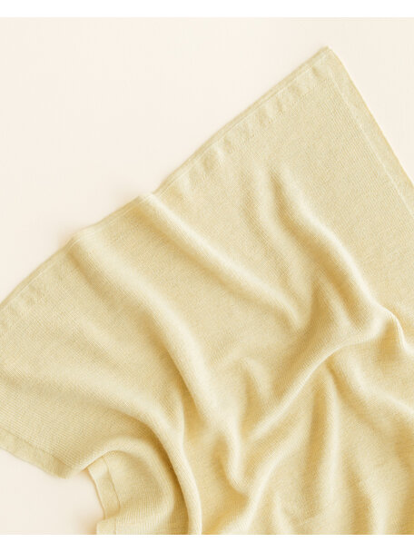 Hvid Deken van merino wol Felix - light yellow