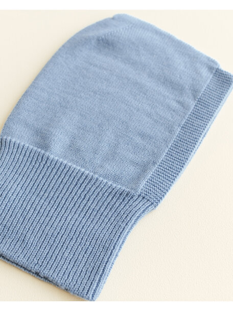 Hvid Balaclava van merino wol Eddy - light blue