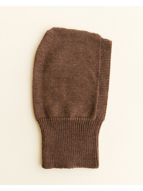 Hvid Balaclava van merino wol Eddy - mocha