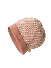 Disana Beanie van wol gemêleerd - roze