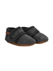 En Fant Wollen slofjes - dark grey melange