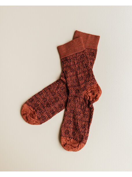 Hirsch Natur Noorse sokken voor volwassenen  - terra
