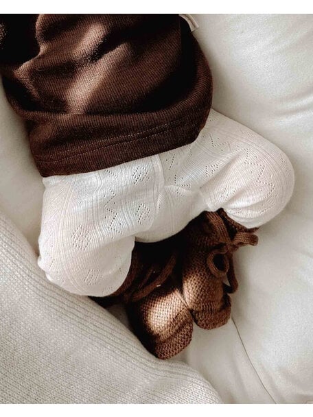 Joha Baby legging wol/zijde ajour - naturel