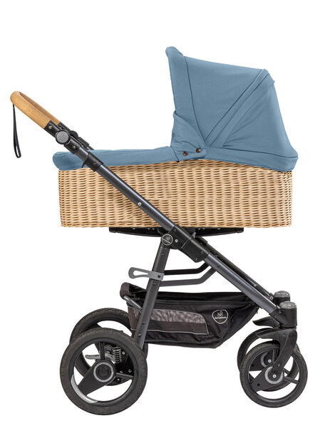 Naturkind Kinderwagen Lux Evo topas - basis model inclusief gevlochten reiswieg