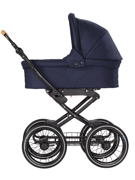 Naturkind Kinderwagen Vita dark blue - basismodel inclusief reiswieg