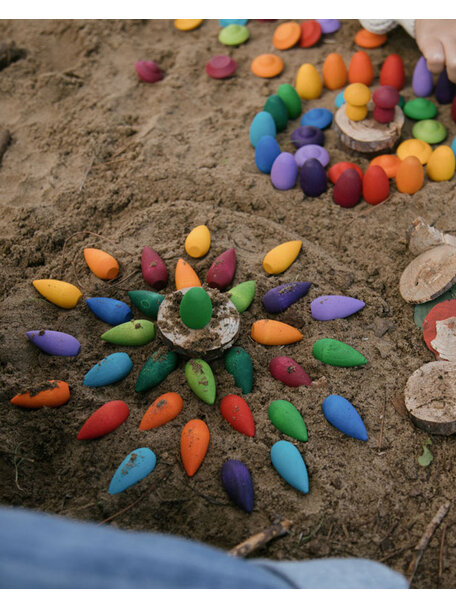 Grapat Mandala regenboog sneeuwvlokjes