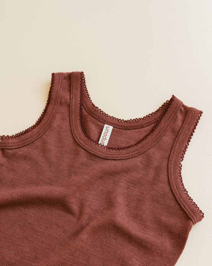 Unaduna Kinderhemd pointelle - cameo rose: zacht en fijn