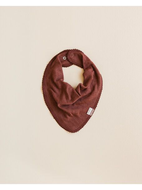 Unaduna Bib sjaaltje pointelle wol/zijde - henna dune