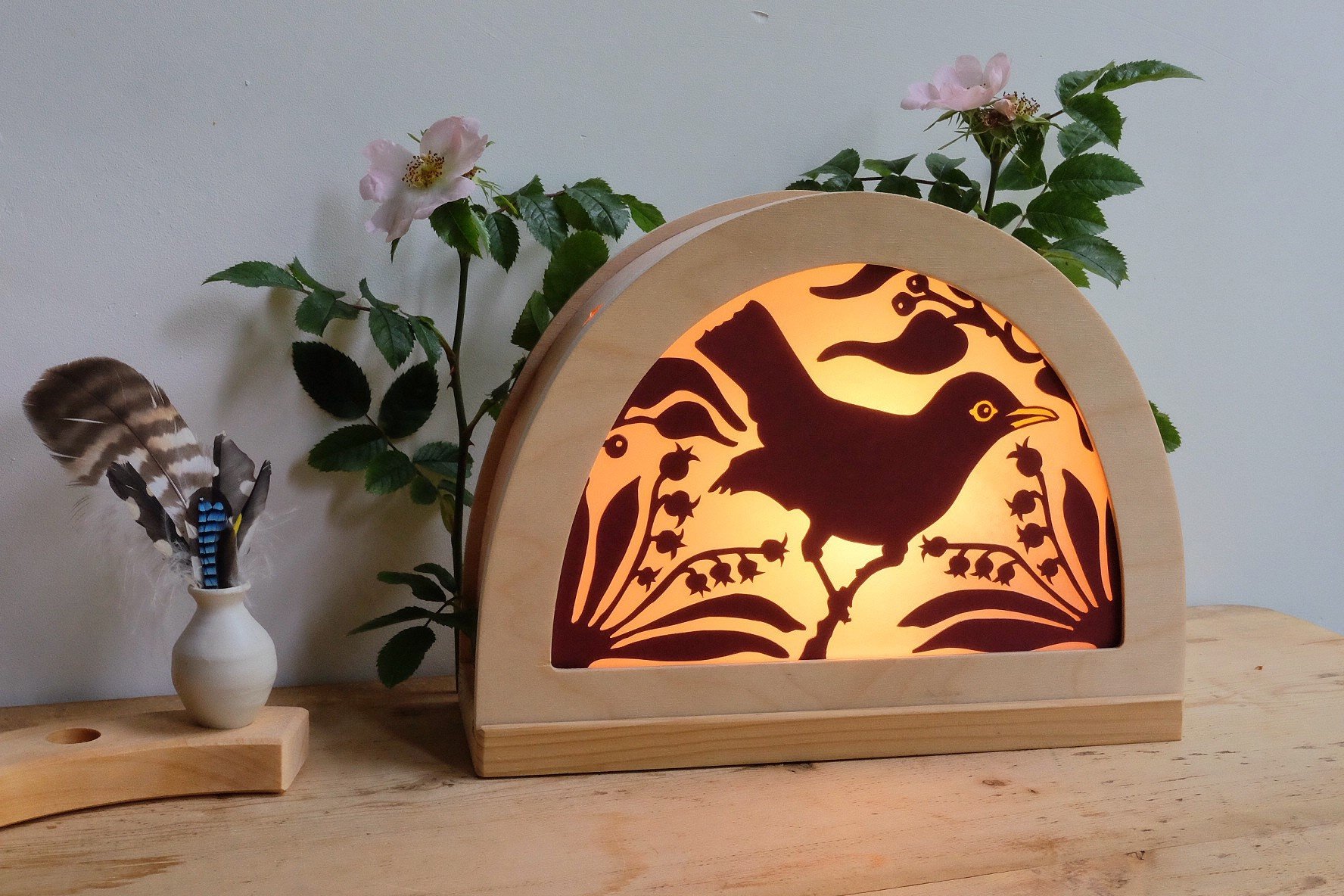DIY silhouet voor De Noest lampje - vogel