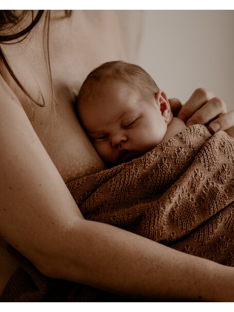 Disana Baby deken van wol - karamel  (exclusief bij Ziloen)