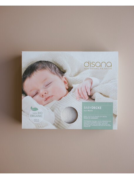 Disana Baby deken van wol - naturel  cadeauverpakking