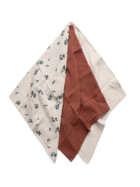 Garbo & Friends Hydrofiele spuugdoekjes - blueberry (3 stuks)