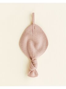 Hvid Titi speen- en knuffeldoekje - apricot