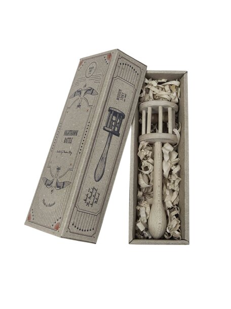 Wooden Story Rammelaar cilinder met handvat