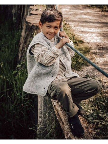 Alwero Kindervest TYB wolpluche - zilver