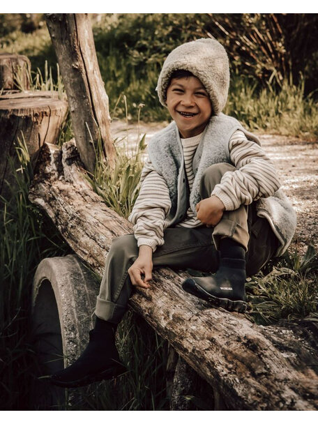 Alwero Kindervest TYB wolpluche - zilver