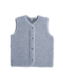 Alwero Kinder vest TYB wolpluche - zilver