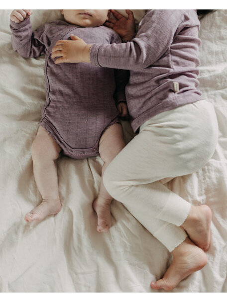 Unaduna Kinderlegging pointelle wol/zijde - munkki