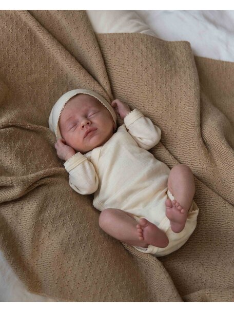 Unaduna Wikkelrompertje pointelle wol/zijde - munkki