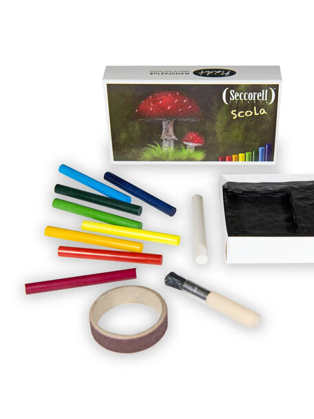 Seccorell Vingerveeg pigmentstaafjes 8 kleuren - scola