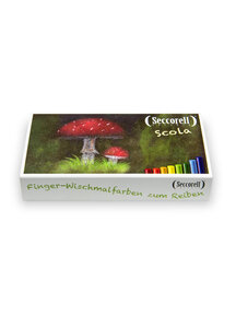 Seccorell Vingerveeg pigmentstaafjes 8 kleuren - scola