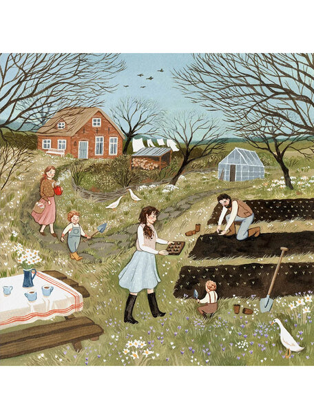 Robin Pieterse Gevouwen kaart - spring garden