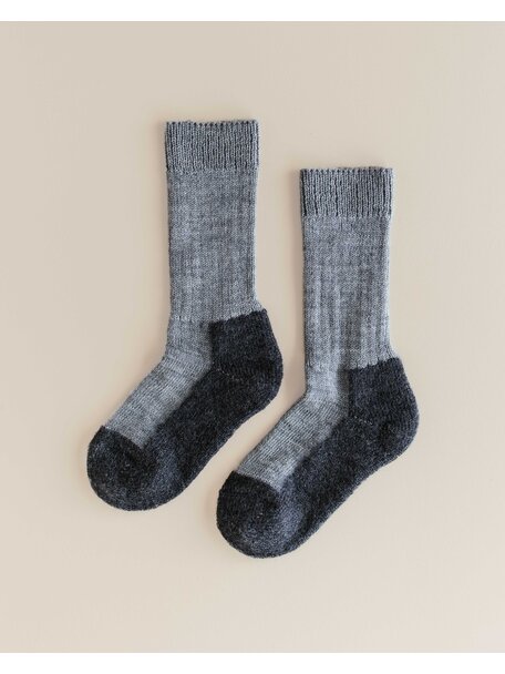 Hirsch Natur Trekkie kindersokken - grijs