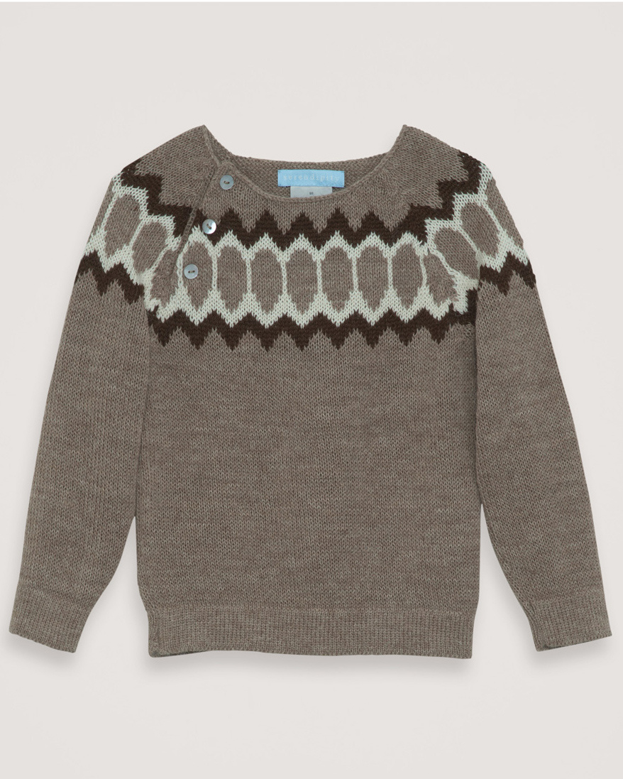 Serendipity Trui van alpaca pebble: super zachte alpaca wol