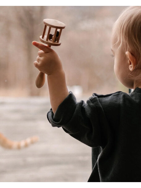 Wooden Story Rammelaar cilinder met handvat